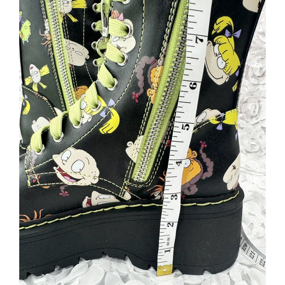NWOB Nickelodeon RUGRATS Size 9 Dolls Kill ”All Growed Up” Printed Combat Boots - Picture 9 of 12